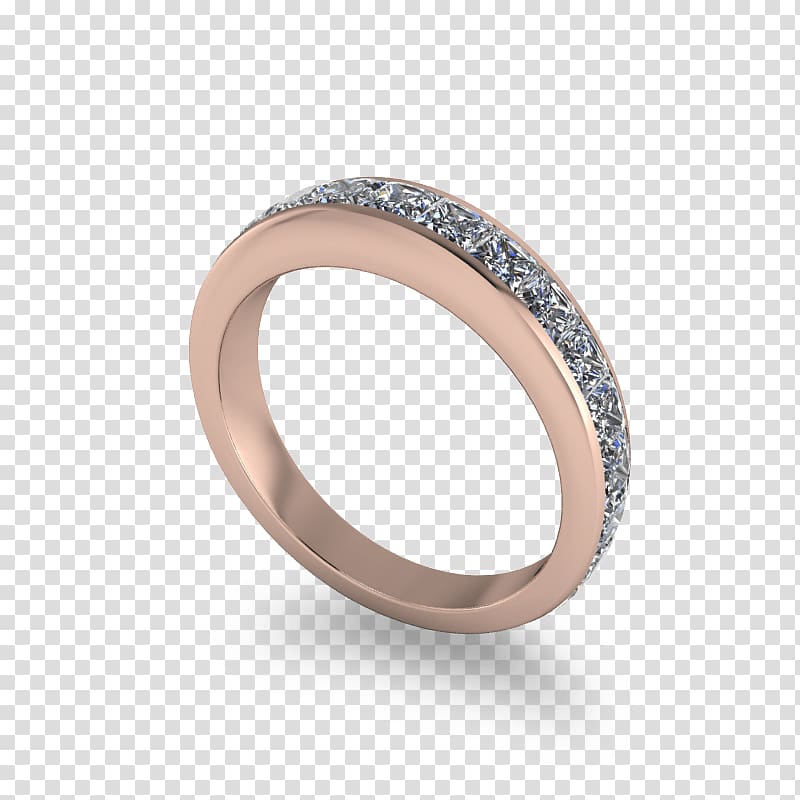 Wedding ring Jewellery Silver Gemstone, rose gold transparent background PNG clipart