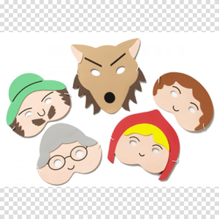 Little Red Riding Hood Goldilocks and the Three Bears Big Bad Wolf Mask Child, mask transparent background PNG clipart