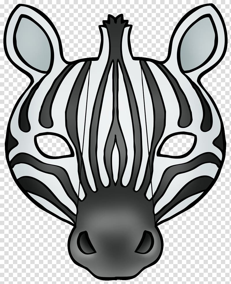 Paper Leopard Mask Animal print Printing, zebra transparent background PNG clipart