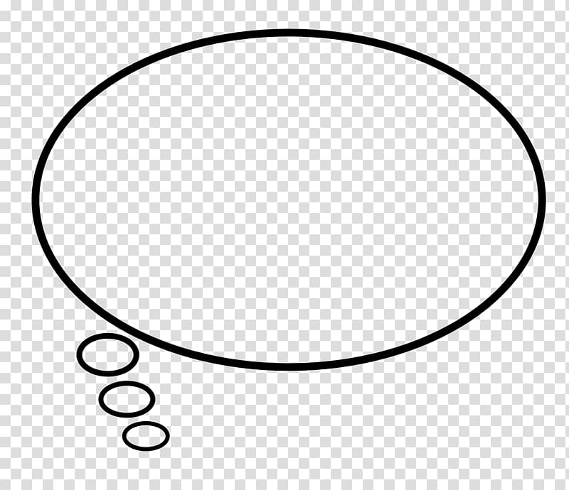 oval black dialog illustration, Black and white Circle Area, Speech Bubble transparent background PNG clipart