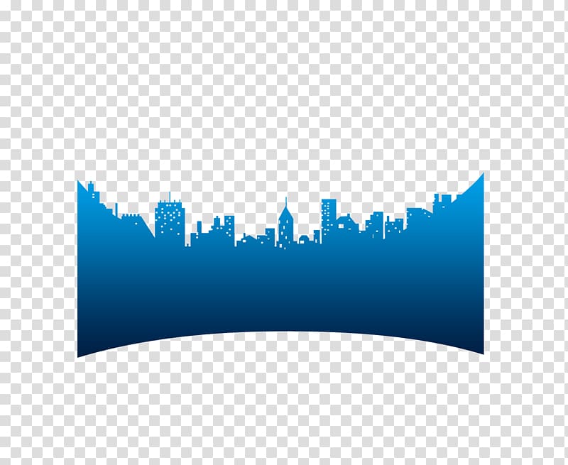 Blue Silhouette Architecture Color, Blue city building silhouettes transparent background PNG clipart