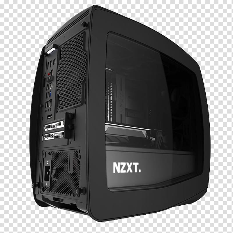 Computer Cases & Housings NZXT Manta Matte Black/Red mini-ITX Case USB 3.0 (CA-MANTW-M2) NZXT Manta Matte Black/Red mini-ITX Case USB 3.0 (CA-MANTW-M2), case pc transparent background PNG clipart