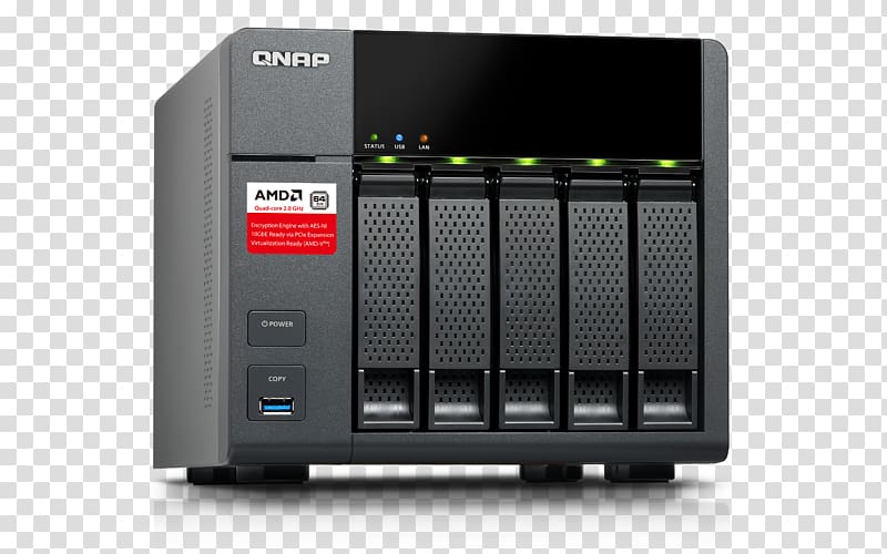 QNAP TS-531X NAS server, SATA 6Gb/s Network Storage Systems QNAP TS-563 QNAP TS-431X-2G x86, others transparent background PNG clipart