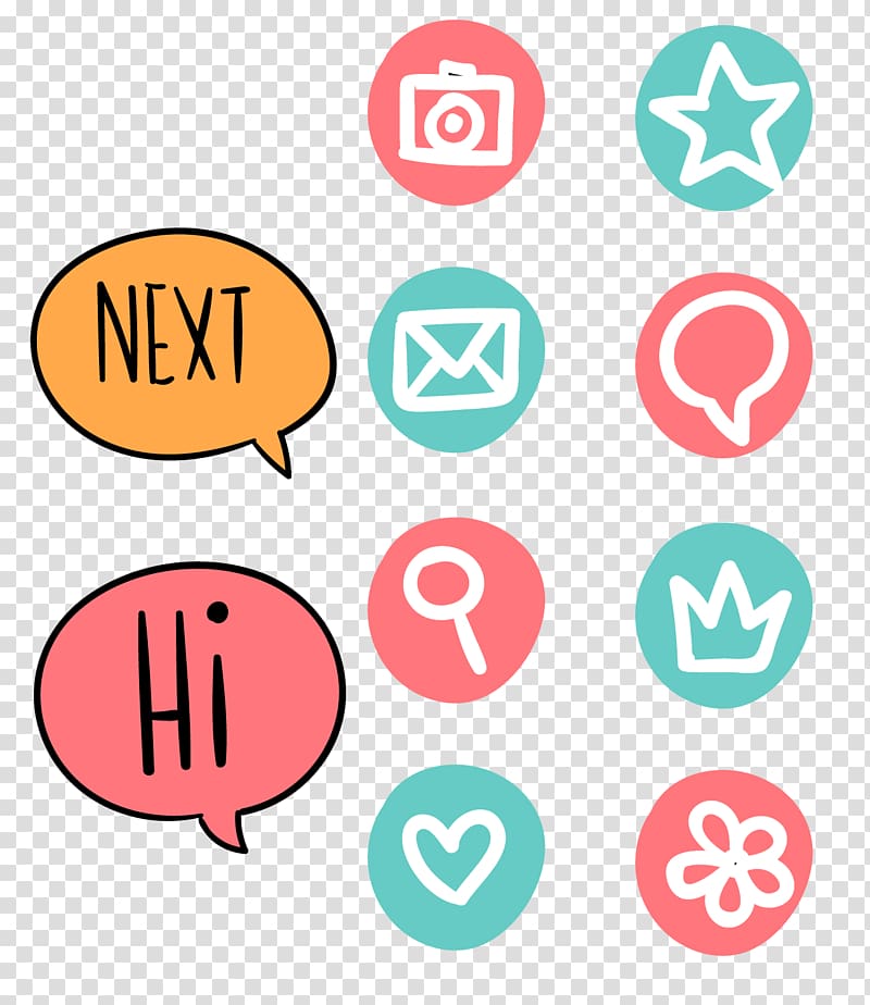 cartoon painted icon dialog transparent background PNG clipart