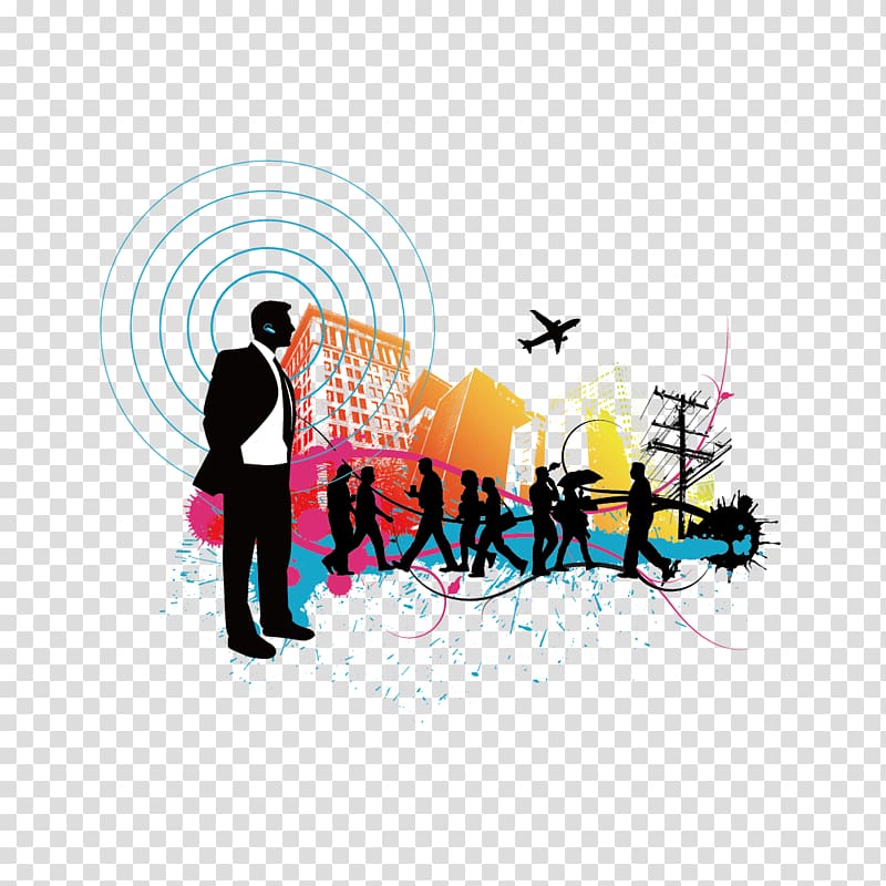 Outsourcing Businessperson Company, Business people and buildings transparent background PNG clipart
