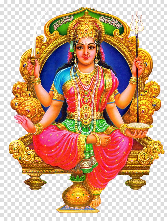 Hindu god , Jai Santoshi Maa Lakshmi Santoshi Mata Aarti Goddess, Lakshmi transparent background PNG clipart