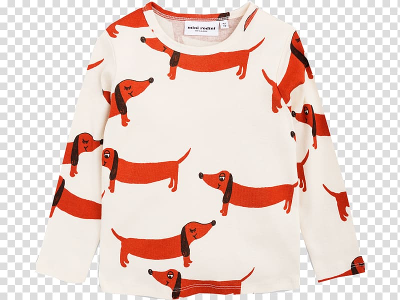 T-shirt Dachshund Mini Rodini Off-White Children\'s clothing, T-shirt transparent background PNG clipart