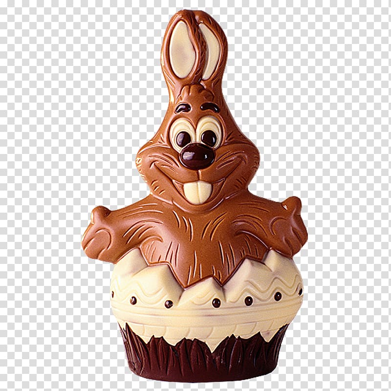 Chocolate Cupcake Mold Easter Leporids, happy rabbit transparent background PNG clipart