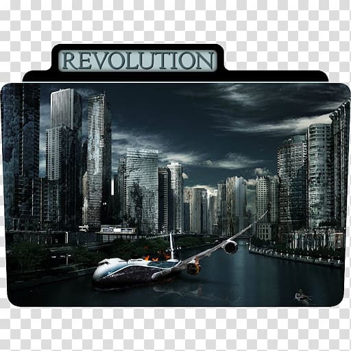 crashed airplane on body of water between high-rise buildings , building city skyline brand metropolis, Revolution 1 transparent background PNG clipart