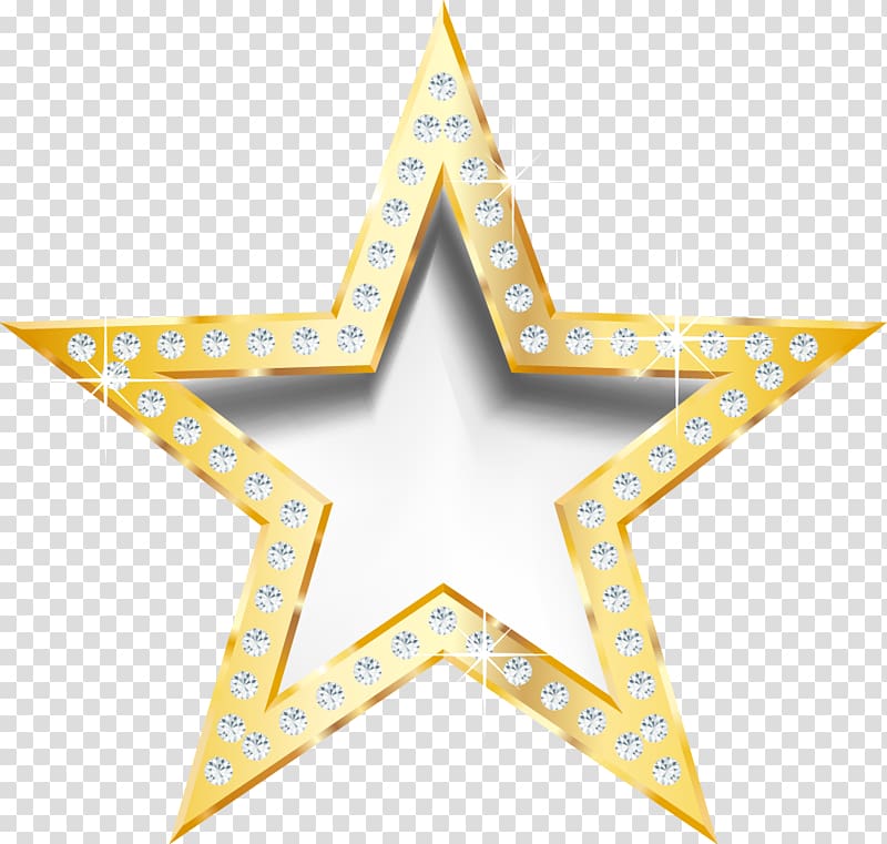 gold-colored and gray glittered star , Star Diamond JPEG Network Graphics, Gold diamond trim perspective stars transparent background PNG clipart