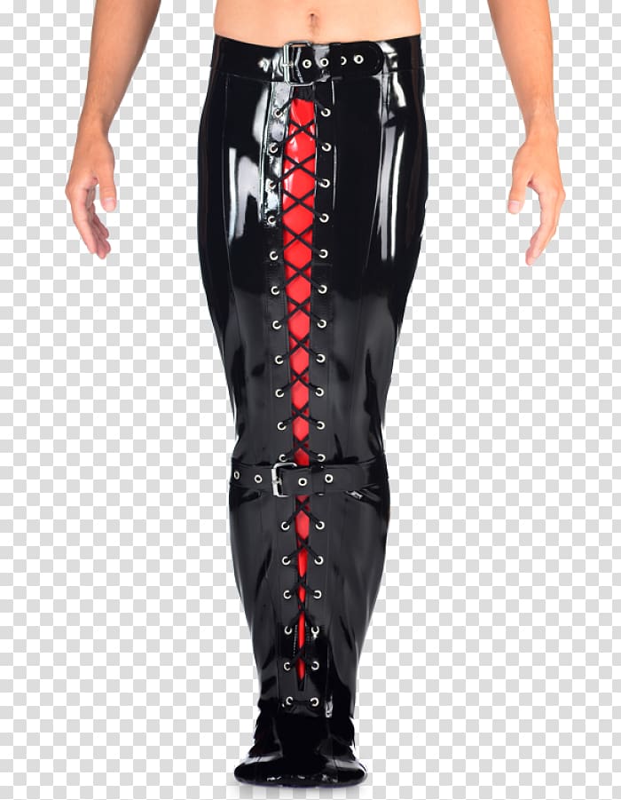 Latex Binder Waist Human leg Leggings, bondage transparent background PNG clipart