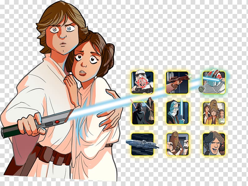 Leia Organa Skywalker family Luke Skywalker Chewbacca Obi-Wan Kenobi, achievement unlocked game transparent background PNG clipart