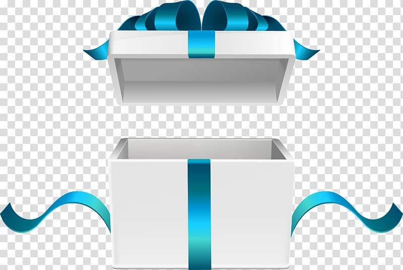 White gift box , opened gift box illustration transparent background PNG clipart