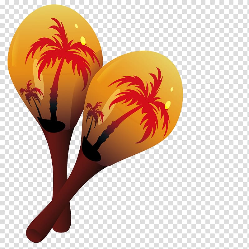 Maraca Musical Instruments Illustration, Trees Silhouette transparent background PNG clipart