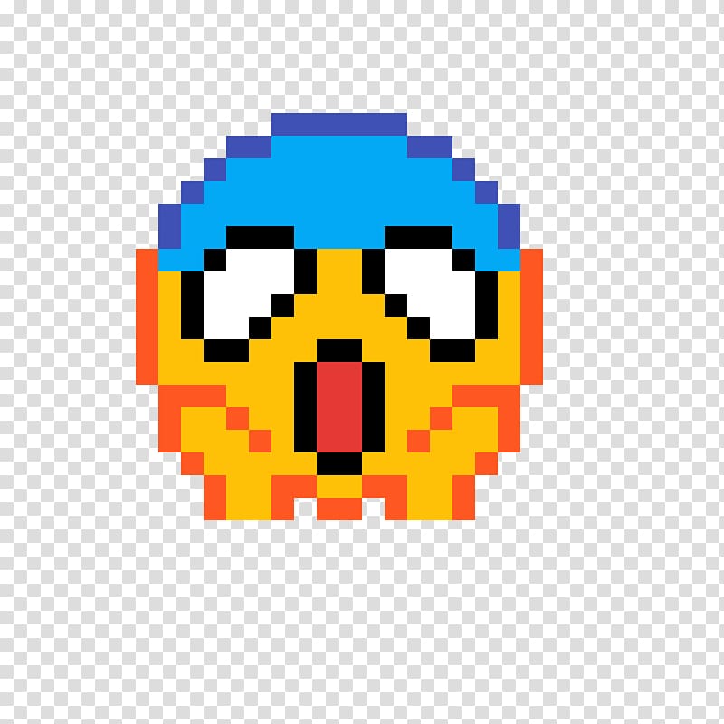 Pixel art Emoji Smiley, Emoji transparent background PNG clipart