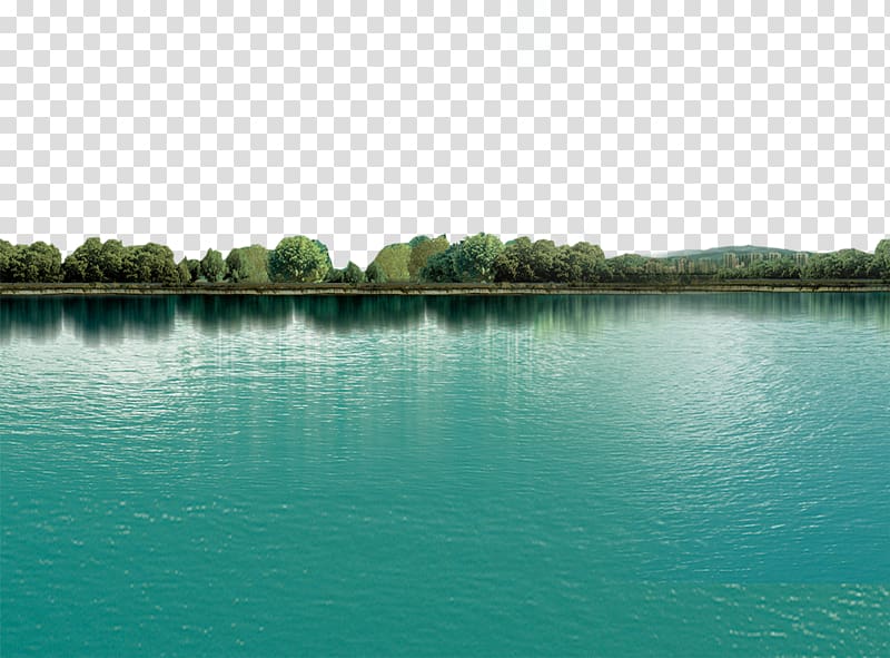landscape of trees and body of water, Lake Beautiful, lake transparent background PNG clipart