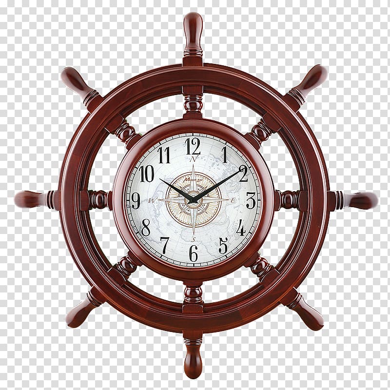Ships wheel Alarm clock, Electronic bell alarm clocks rudder type transparent background PNG clipart