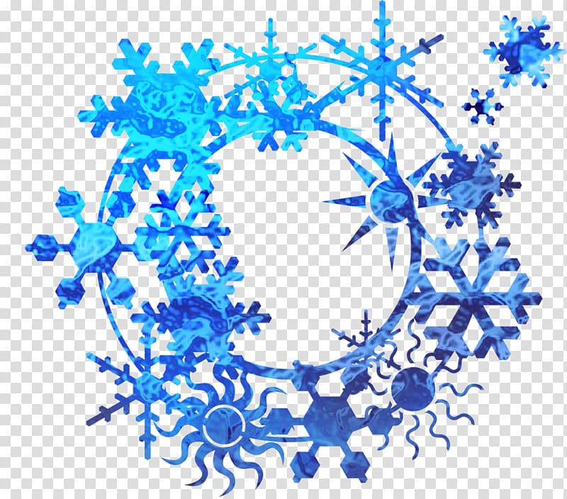 Circle Blue , Blue snowflake sun ring transparent background PNG clipart