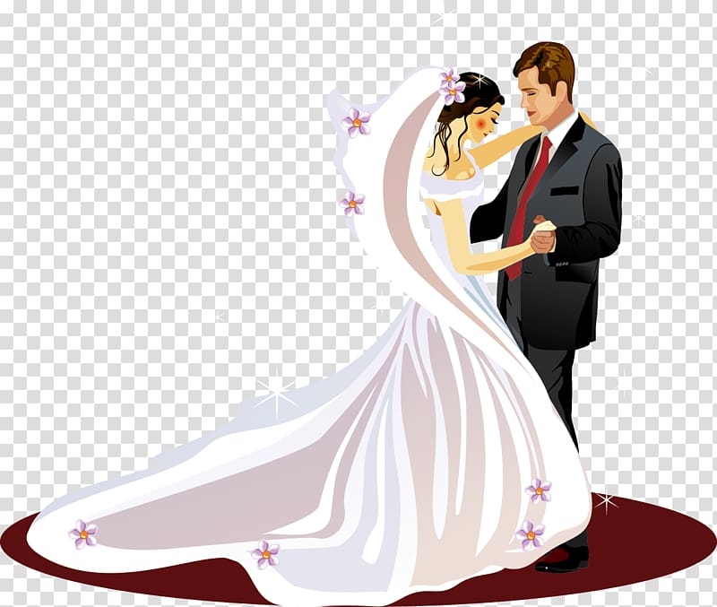 wedding coupe , Wedding invitation Bridegroom , The bride and groom dance transparent background PNG clipart