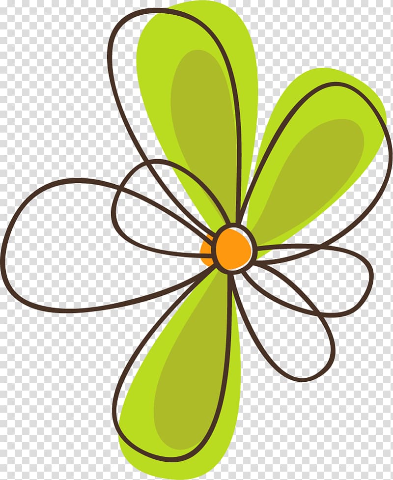 Petal Green Flower, Hand painted green flowers transparent background PNG clipart