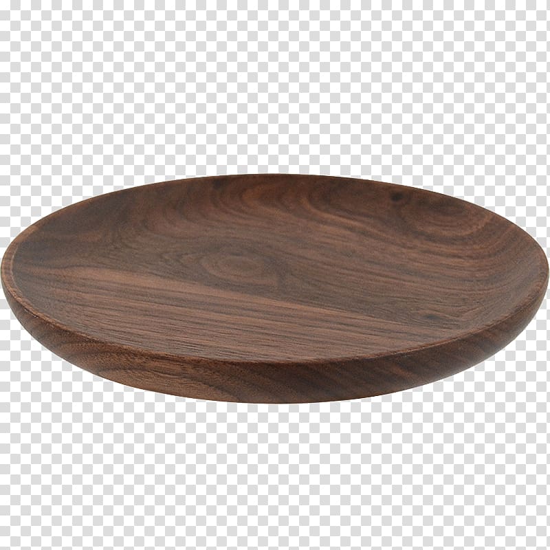 round brown wooden dish plate, Soap dish Brown, Black walnut wood plate transparent background PNG clipart