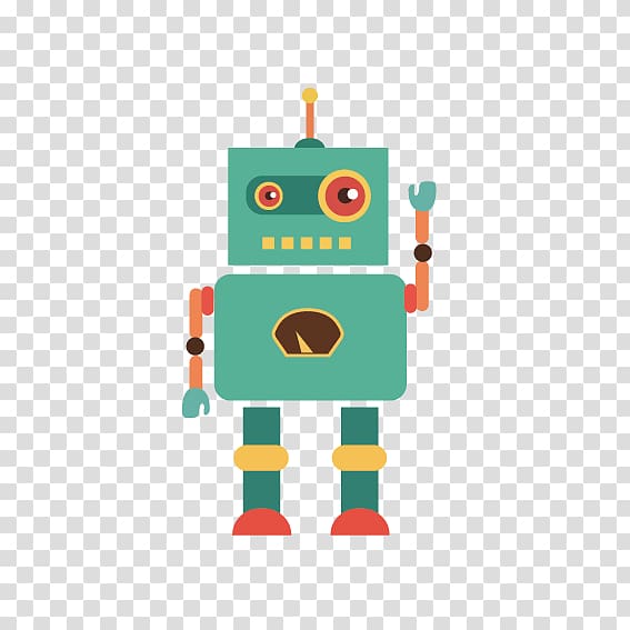 green robot illustration, Robotics Euclidean , Funny robot transparent background PNG clipart