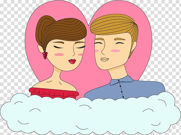 Love couple Romance Significant other, cartoon couple cute Valentine\'s Day transparent background PNG clipart