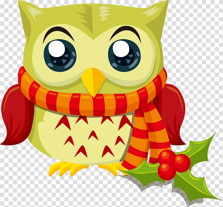Little Owl Bird Christmas , Owl Christmas material transparent background PNG clipart