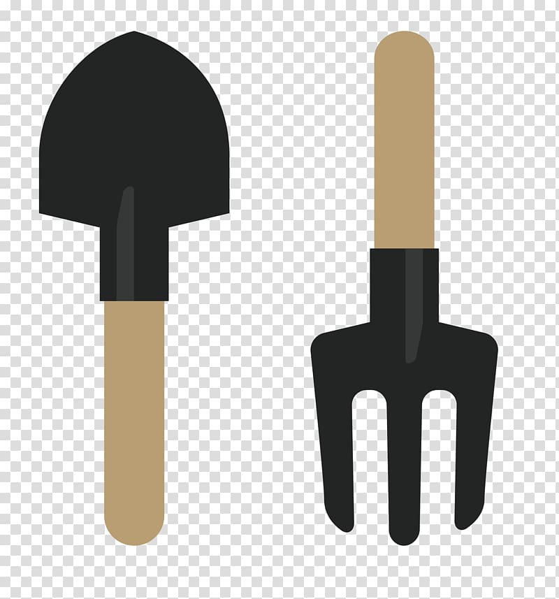 Shovel, small shovel small fork material transparent background PNG clipart