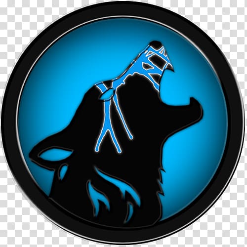 Gray wolf Logo, BLUE WOLF transparent background PNG clipart