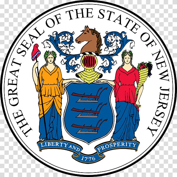 Flag and coat of arms of New Jersey Supreme Court of New Jersey Seal of Washington Law, NJ Map transparent background PNG clipart