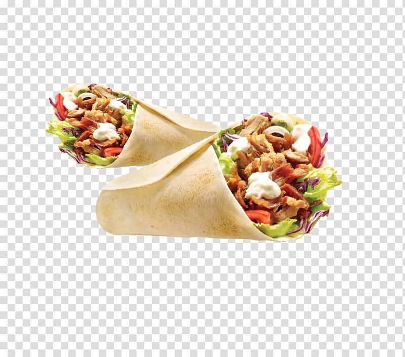 two shawarma foods, Shawarma Doner kebab Vegetarian cuisine French fries, kebab transparent background PNG clipart