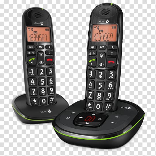 Cordless Big Button doro PhoneEasy 105wr Duo Visual call notificati Cordless telephone, telephone fixe transparent background PNG clipart