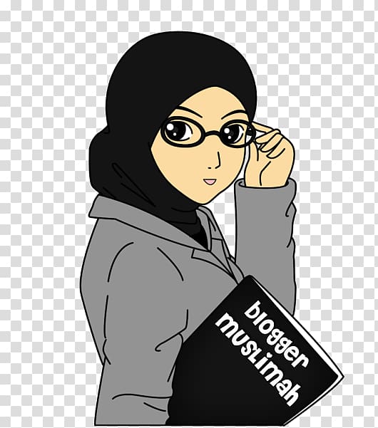 Cartoon Female Drawing Animaatio, MUSLIMAH transparent background PNG clipart