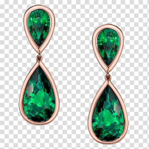Emerald Earring Jewellery Gemstone Gold, emerald transparent background PNG clipart