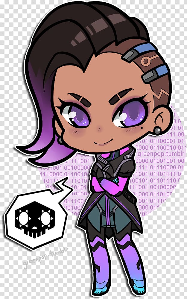Overwatch Sombra Fan art D.Va, others transparent background PNG clipart