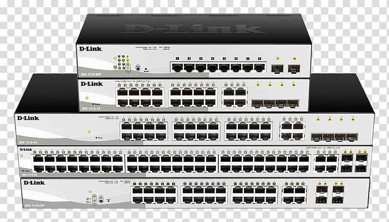 Gigabit Ethernet Network switch Power over Ethernet D-Link Port, Smart Object transparent background PNG clipart
