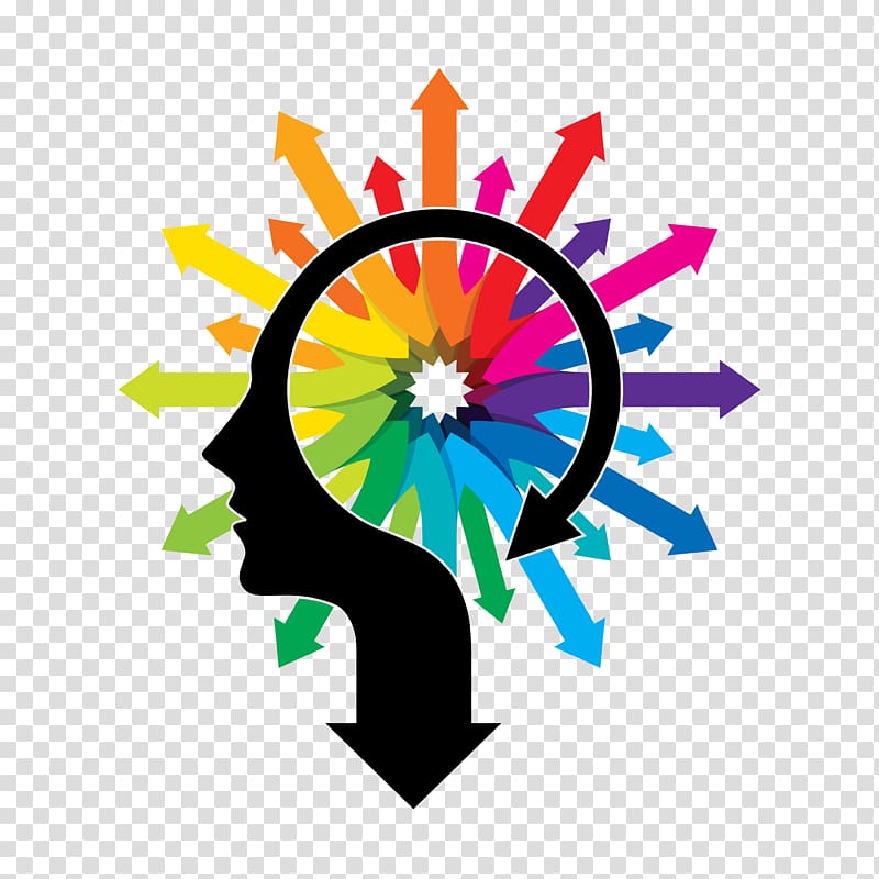 human head with multicolored arrows illustration, Psychology Emotional well-being Psychologist Psychotherapist, others transparent background PNG clipart