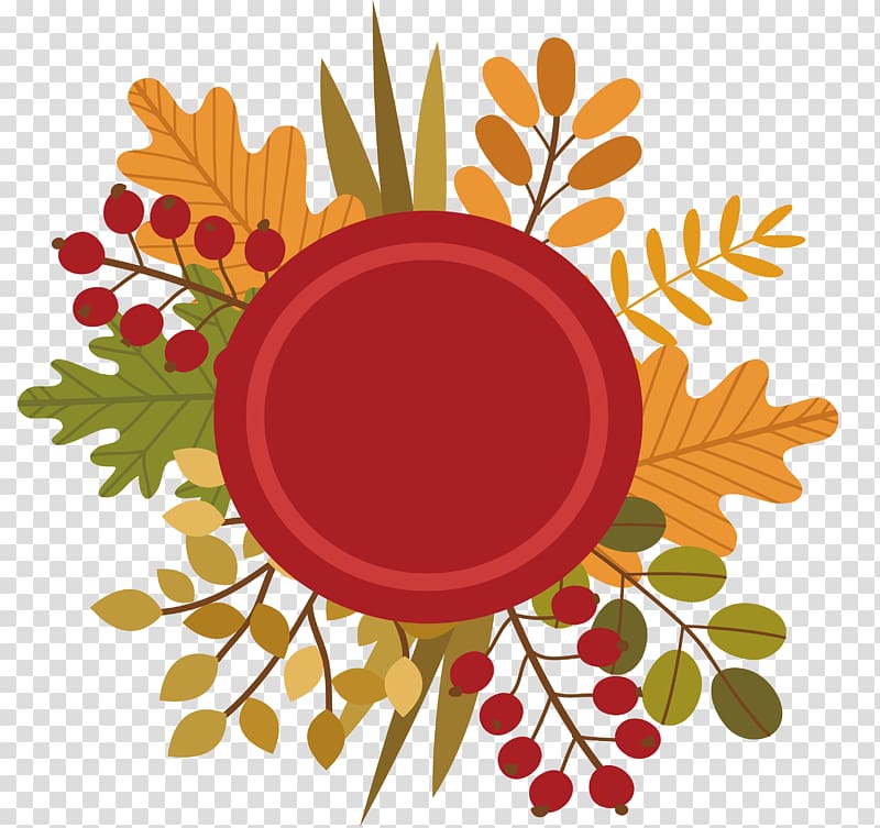 Leaf Autumn , The autumn leaves decorate the title box transparent background PNG clipart