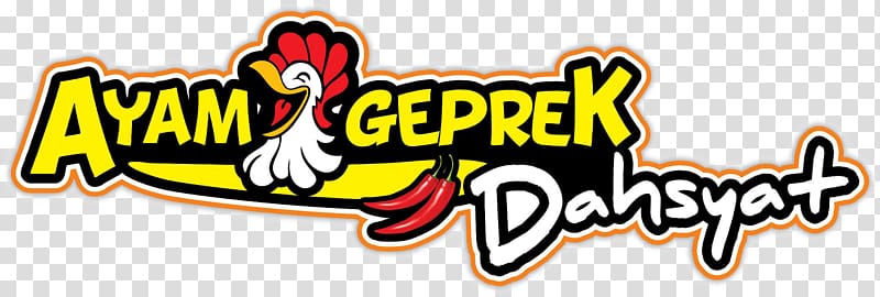 WARUNG AYAM GEPREK DAHSYAT Chicken as food Logo, chicken transparent background PNG clipart