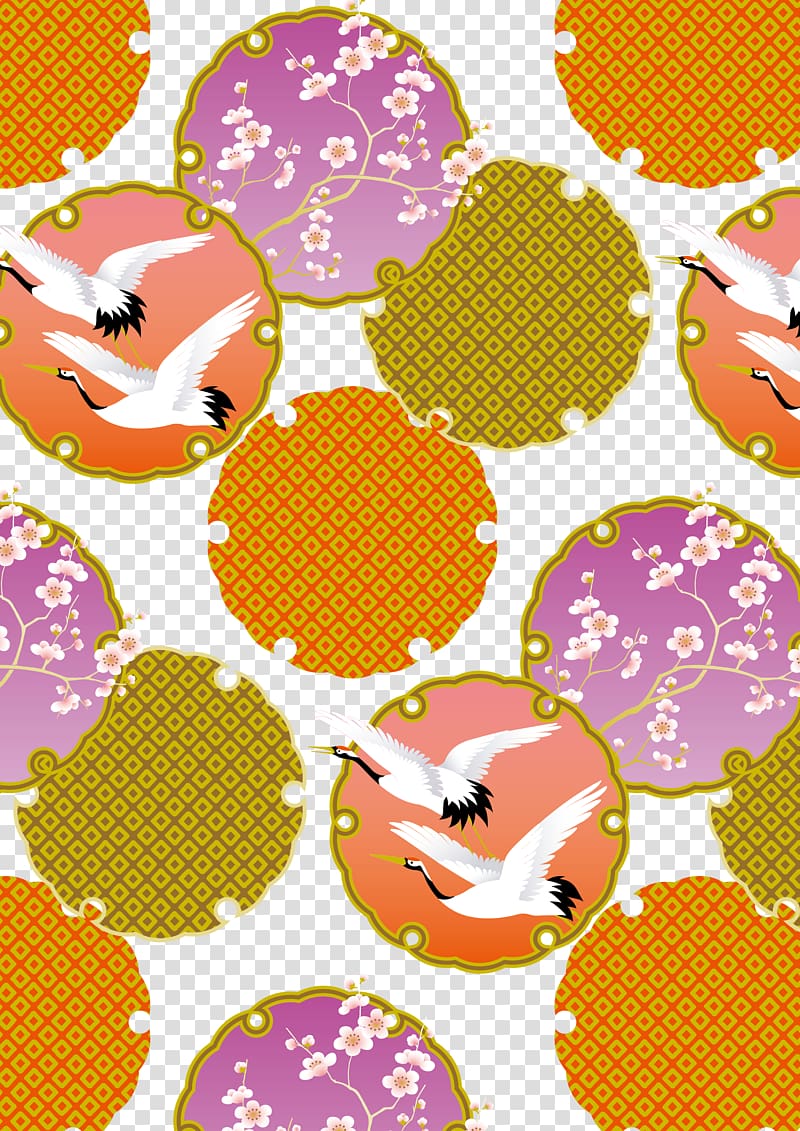white pelican , Japan, Japanese pattern background material transparent background PNG clipart