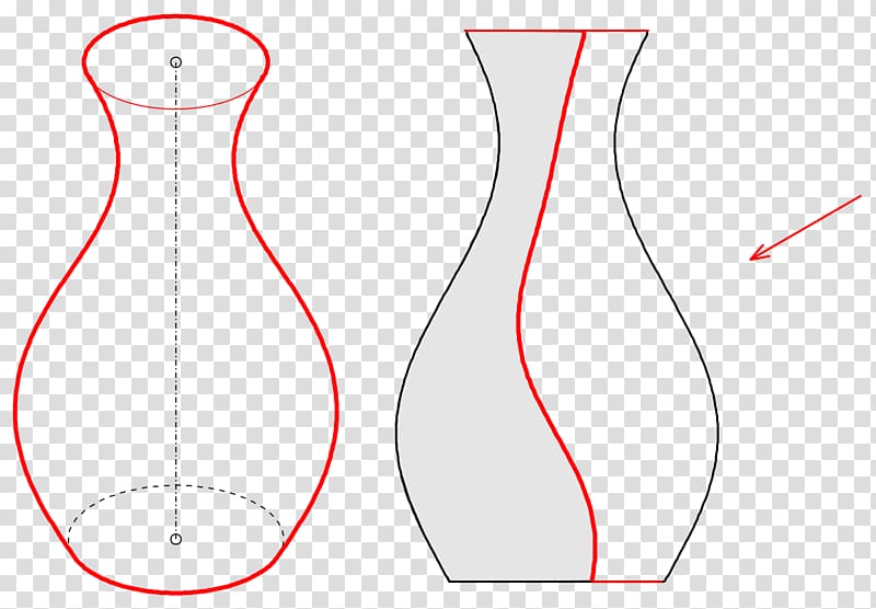 Umrisskonstruktion Vase Drawing Descriptive geometry, vase transparent background PNG clipart