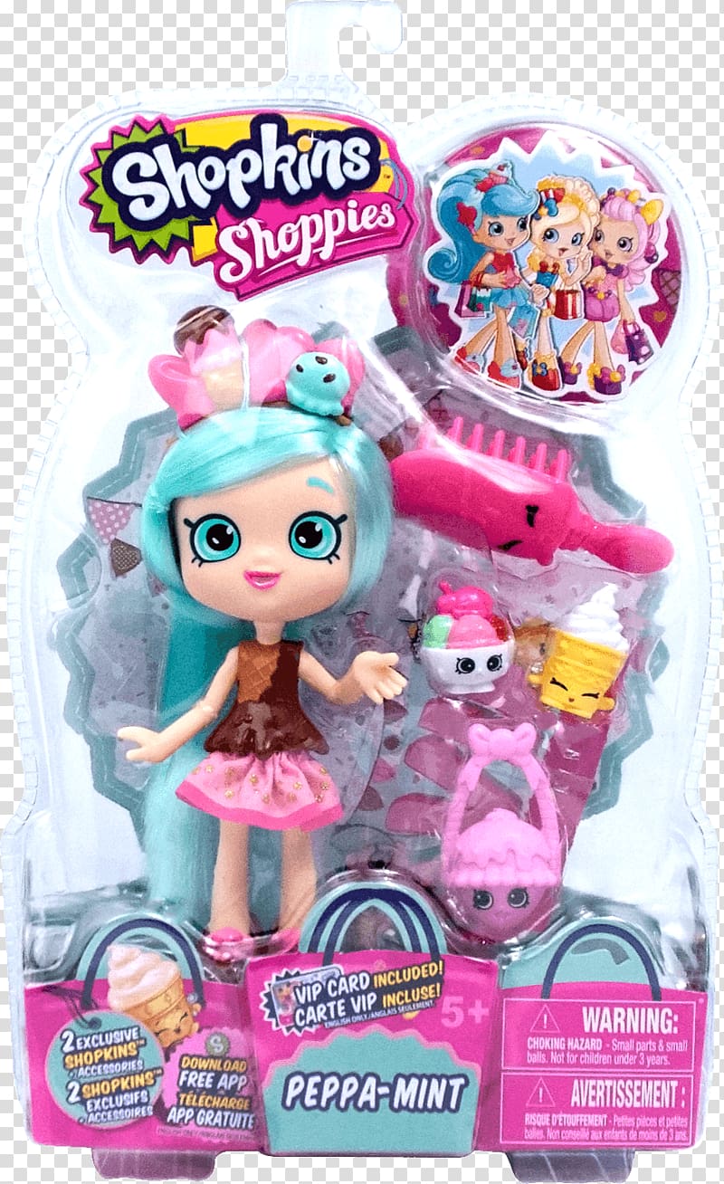 Shopkins 56163 Shopettes Single Pack Doll Popette Shopkins Shoppies Pam Cake Action & Toy Figures Product, doll transparent background PNG clipart