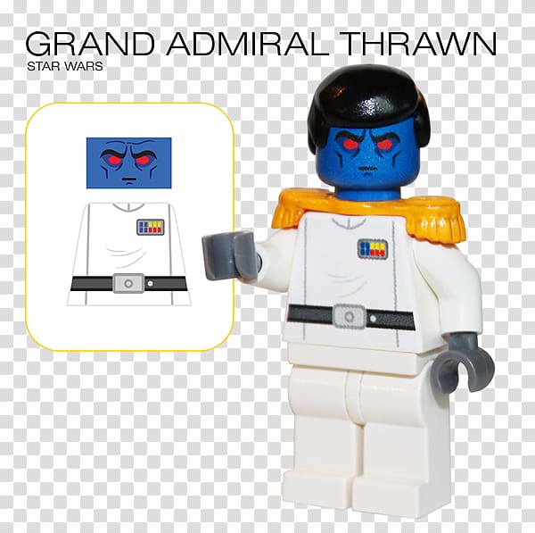 Grand Admiral Thrawn Toy Jedi Lego Star Wars, toy transparent background PNG clipart