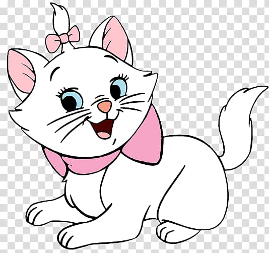 white cat illustration, Marie Cat YouTube The Jungle Book , cuties pooh transparent background PNG clipart