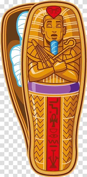 Egyptian casket illustration, Egyptian Mummy transparent background PNG clipart