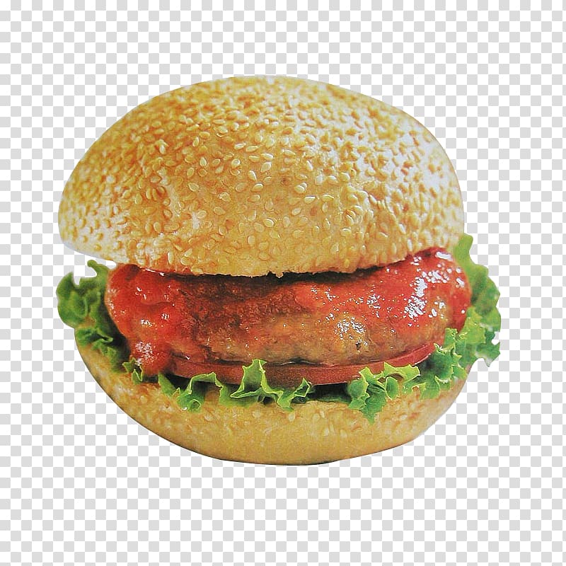 Hamburger Fast food Cheeseburger Salmon burger Chicken sandwich, Chicken burger transparent background PNG clipart