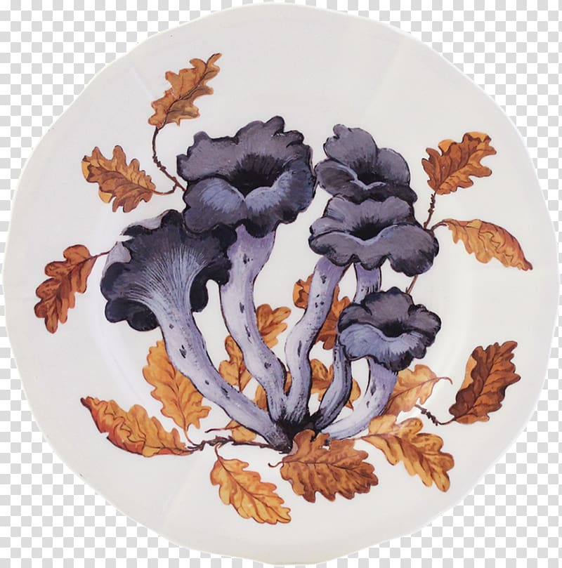 Plate Chanterelle Gien Canapé Mushroom, Plate transparent background PNG clipart