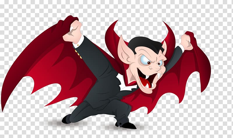 Count Dracula Vampire , Devil cartoon vampire bat transparent background PNG clipart