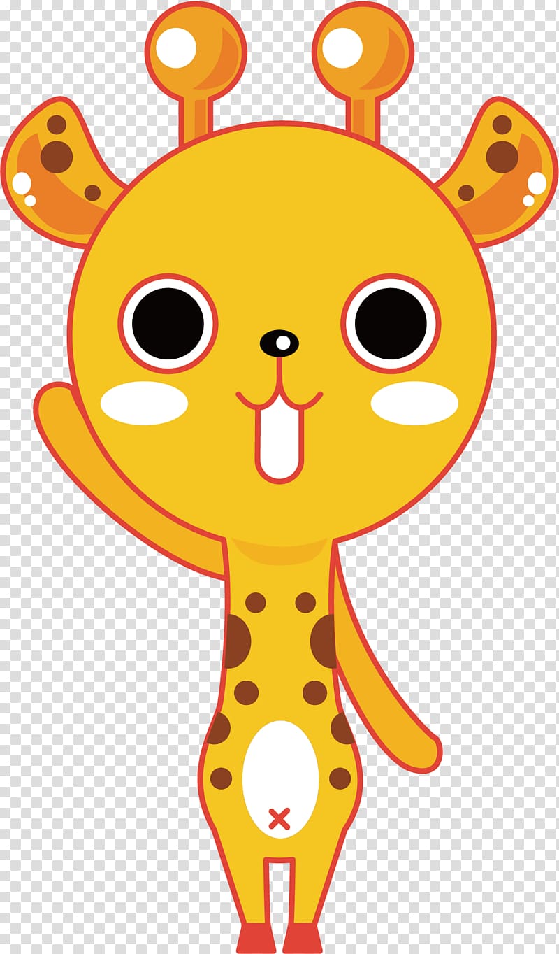 Giraffe Drawing , cute little deer transparent background PNG clipart